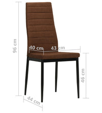 Esszimmerstühle 4 Stk. Braun Stoff