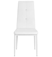 Esszimmerstühle 2 Stk. Weiß Kunstleder