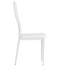 Esszimmerstühle 2 Stk. Weiß Kunstleder