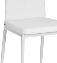 Esszimmerstühle 2 Stk. Weiß Kunstleder
