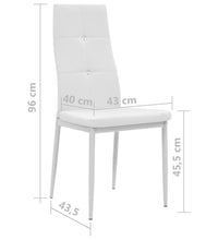 Esszimmerstühle 4 Stk. Weiß Kunstleder