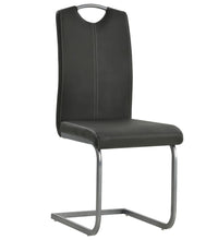 Freischwinger 2 Stk. Grau Kunstleder