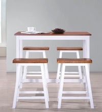 Bartisch- und Hocker-Set 5-tlg. Massivholz
