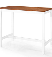 Bartisch- und Hocker-Set 5-tlg. Massivholz