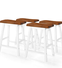 Bartisch- und Hocker-Set 5-tlg. Massivholz