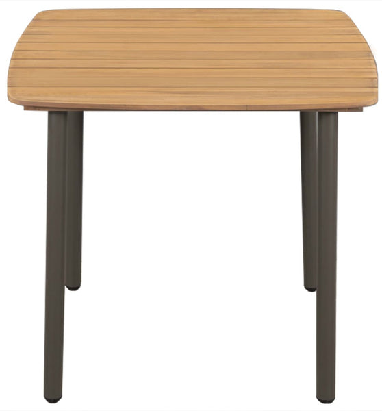 Couchtisch 80x80x72 cm Massivholz Akazie und Stahl