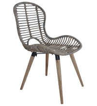 Esszimmerstühle 4 Stk. Braun Natürliches Rattan