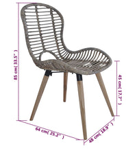Esszimmerstühle 4 Stk. Braun Natürliches Rattan