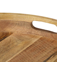 Couchtisch Massivholz Mango und Stahl 50x40 cm