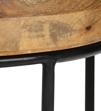 Couchtisch Massivholz Mango und Stahl 50x40 cm
