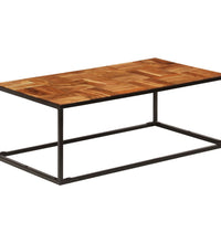 Couchtisch 110x60x40 cm Massivholz Akazie und Stahl