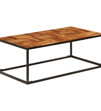 Couchtisch 110x60x40 cm Massivholz Akazie und Stahl