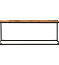 Couchtisch 110x60x40 cm Massivholz Akazie und Stahl