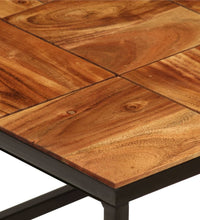 Couchtisch 110x60x40 cm Massivholz Akazie und Stahl