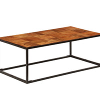 Couchtisch 110x60x40 cm Massivholz Akazie und Stahl