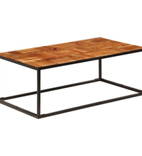 Couchtisch 110x60x40 cm Massivholz Akazie und Stahl