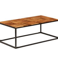 Couchtisch 110x60x40 cm Massivholz Akazie und Stahl