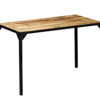 Esstisch Raues Massives Mangoholz und Stahl 120 cm
