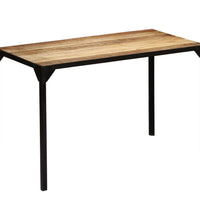 Esstisch Raues Massives Mangoholz und Stahl 120 cm