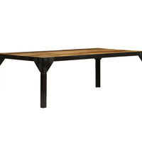 Couchtisch Raues Massives Mangoholz und Stahl 110 cm