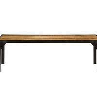 Couchtisch Raues Massives Mangoholz und Stahl 110 cm