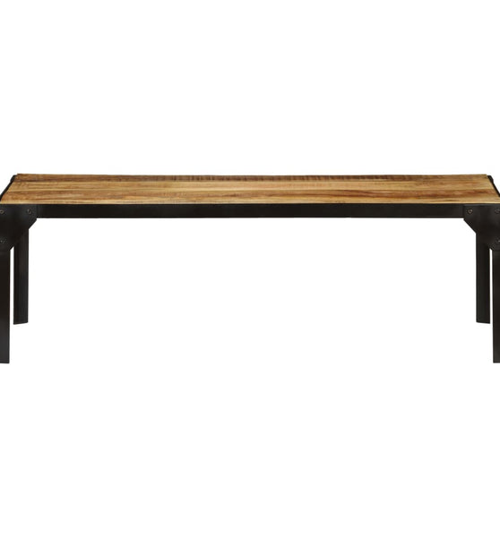 Couchtisch Raues Massives Mangoholz und Stahl 110 cm