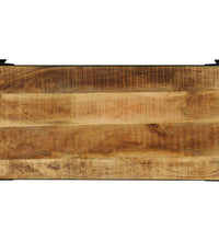 Couchtisch Raues Massives Mangoholz und Stahl 110 cm