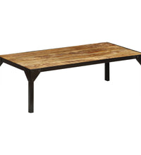 Couchtisch Raues Massives Mangoholz und Stahl 110 cm