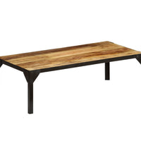 Couchtisch Raues Massives Mangoholz und Stahl 110 cm