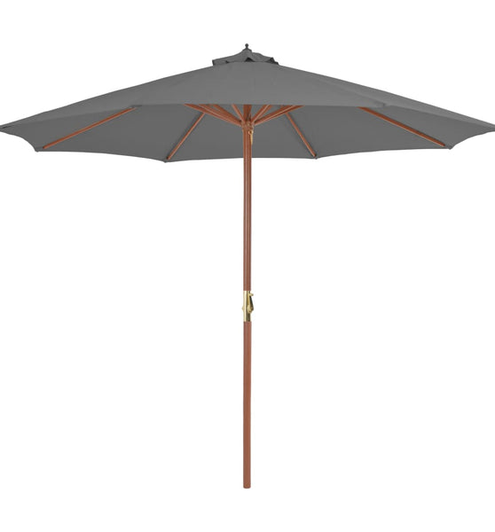 Sonnenschirm mit Holz-Mast 300 cm Anthrazit