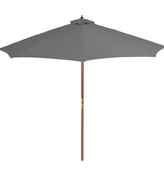 Sonnenschirm mit Holz-Mast 300 cm Anthrazit