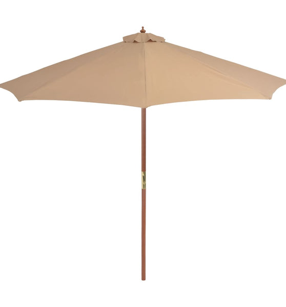 Sonnenschirm mit Holz-Mast 300 cm Taupe