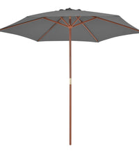 Sonnenschirm mit Holz-Mast 270 cm Anthrazit