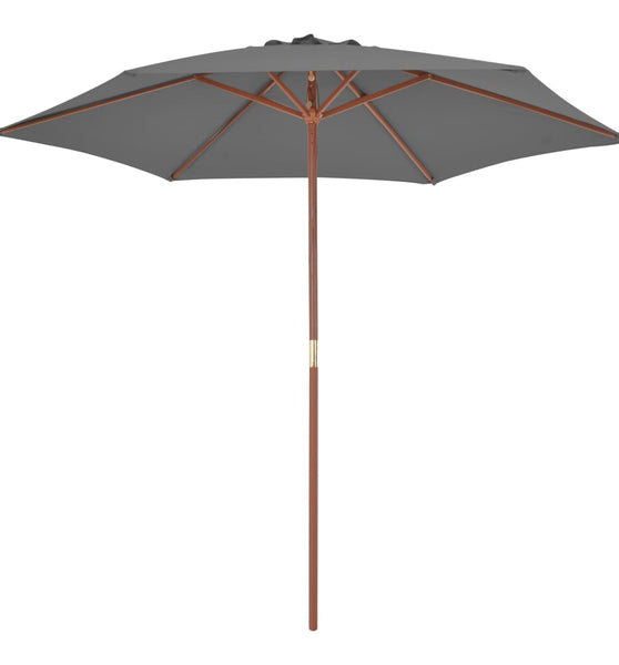 Sonnenschirm mit Holz-Mast 270 cm Anthrazit