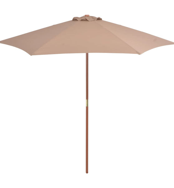 Sonnenschirm mit Holz-Mast 270 cm Taupe