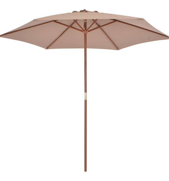 Sonnenschirm mit Holz-Mast 270 cm Taupe