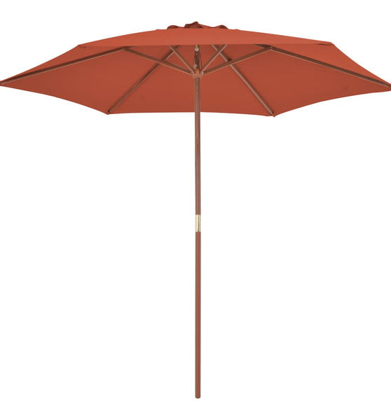 Sonnenschirm mit Holz-Mast 270 cm Terrakotta