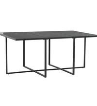 7-tlg. Garten-Essgruppe mit Auflagen Poly Rattan Schwarz