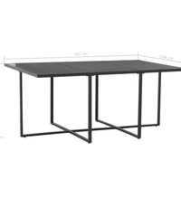 7-tlg. Garten-Essgruppe mit Auflagen Poly Rattan Schwarz