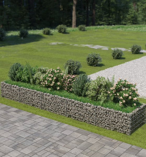Gabionen-Hochbeet Verzinkter Stahl 450×90×50 cm