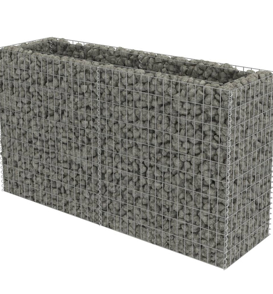 Gabionen-Hochbeet Verzinkter Stahl 180×50×100 cm