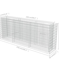 Gabionen-Hochbeet Verzinkter Stahl 270×50×100 cm