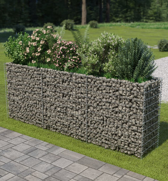 Gabionen-Hochbeet Verzinkter Stahl 270×50×100 cm