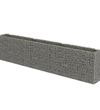 Gabionen-Hochbeet Verzinkter Stahl 450×50×100 cm