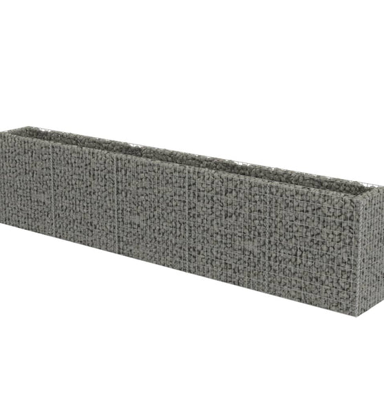 Gabionen-Hochbeet Verzinkter Stahl 450×50×100 cm