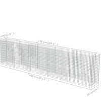 Gabionen-Hochbeet Verzinkter Stahl 450×50×100 cm