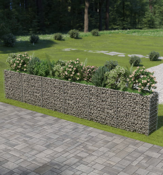 Gabionen-Hochbeet Verzinkter Stahl 540×50×100 cm