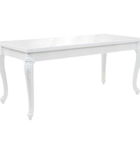 Esstisch 179x89x81 cm Hochglanz-Weiß