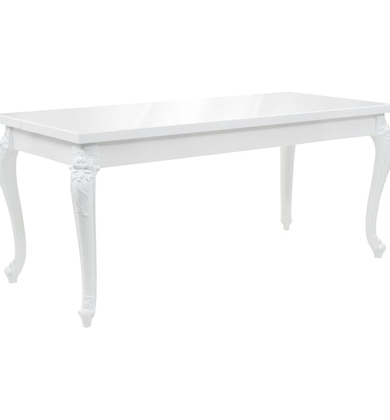 Esstisch 179x89x81 cm Hochglanz-Weiß