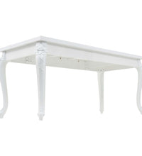 Esstisch 179x89x81 cm Hochglanz-Weiß